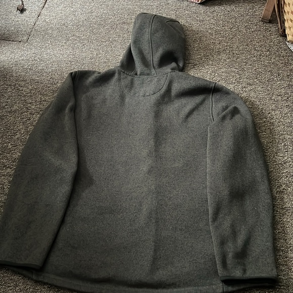 L.L. Bean Men's XL tall Sweater Fleece Full Zip Hooded Jacket Coat Green - Picture 3 of 5